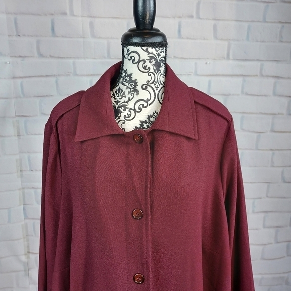 OSOS women's long sleeve stretch button front cardigan size 20 pockets NWT b24 - Picture 2 of 10